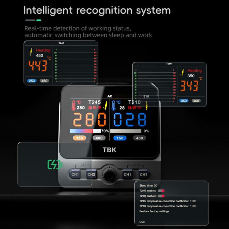 TBK 310 Intelligent Double-station Soldering Station, Plug:UK Plug - Electric Soldering Iron by TBK | Online Shopping UK | buy2fix
