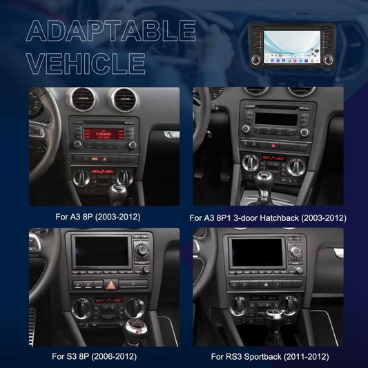For Audi A3 8P 2003-2012 Android 15 7 inch Smart Central Control Car GPS Navigator Car MP5 Player, Memory:Standard - Car MP3 & MP4 & MP5 by buy2fix | Online Shopping UK | buy2fix
