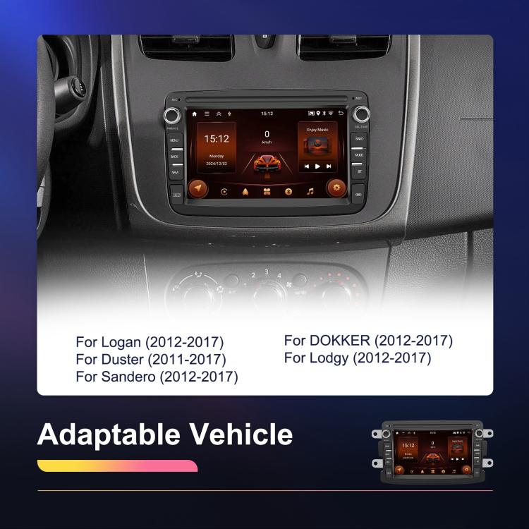 For Dacia Android 15 7 inch Wireless CarPlay Car Player Car Central Control Navigation Machine, Specification:Standard - Car MP3 & MP4 & MP5 by buy2fix | Online Shopping UK | buy2fix