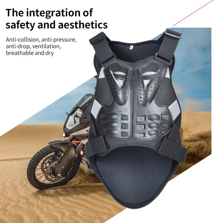 GHOST RACING GH-HJY08 Motorcycle Armor Vest Chest Protector Riding Hard Shell Clothes, Size:L(Black) - Protective Gear by GHOST RACING | Online Shopping UK | buy2fix