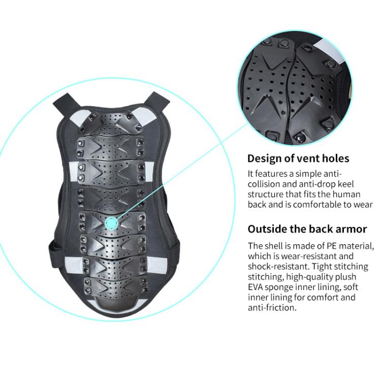 GHOST RACING GH-HJY08 Motorcycle Armor Vest Chest Protector Riding Hard Shell Clothes, Size:XL(Black) - Protective Gear by GHOST RACING | Online Shopping UK | buy2fix