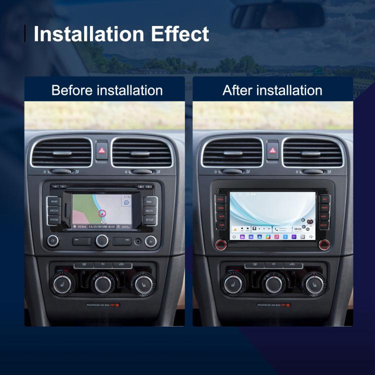 For Volkswagen Android 15 7 inch Horizontal Screen Car Player Car Central Control Navigation, Specification:Standard+AHD+Microphone - Car MP3 & MP4 & MP5 by buy2fix | Online Shopping UK | buy2fix
