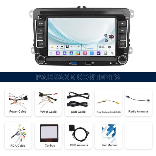 For Volkswagen Android 15 7 inch Horizontal Screen Car Player Car Central Control Navigation with Dual USB Ports, Specification:Standard - Car MP3 & MP4 & MP5 by buy2fix | Online Shopping UK | buy2fix