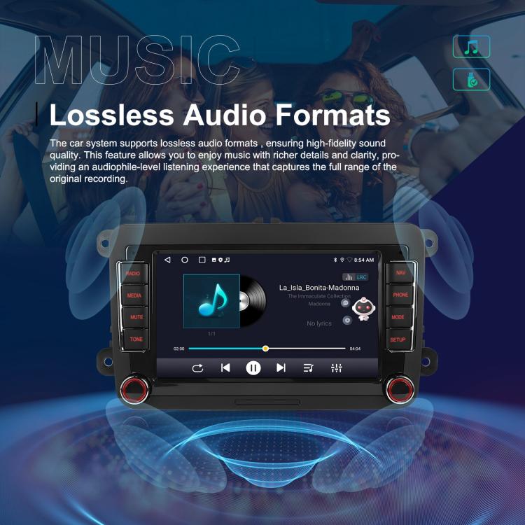 For Volkswagen Android 15 7 inch Horizontal Screen Car Player Car Central Control Navigation with Dual USB Ports, Specification:Standard+AHD+Microphone - Car MP3 & MP4 & MP5 by buy2fix | Online Shopping UK | buy2fix