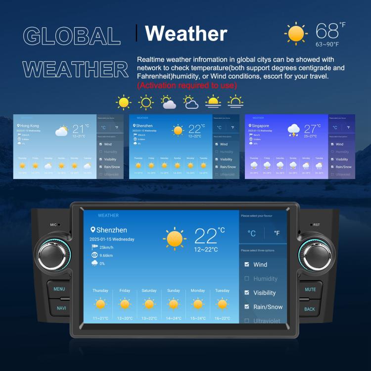 For Fiat Punto 2005-2009 Android 15 7 inch 2G+64G Car Central Control Audio Video Navigation, Specification:Standard+AHD+Microphone - Car MP3 & MP4 & MP5 by buy2fix | Online Shopping UK | buy2fix
