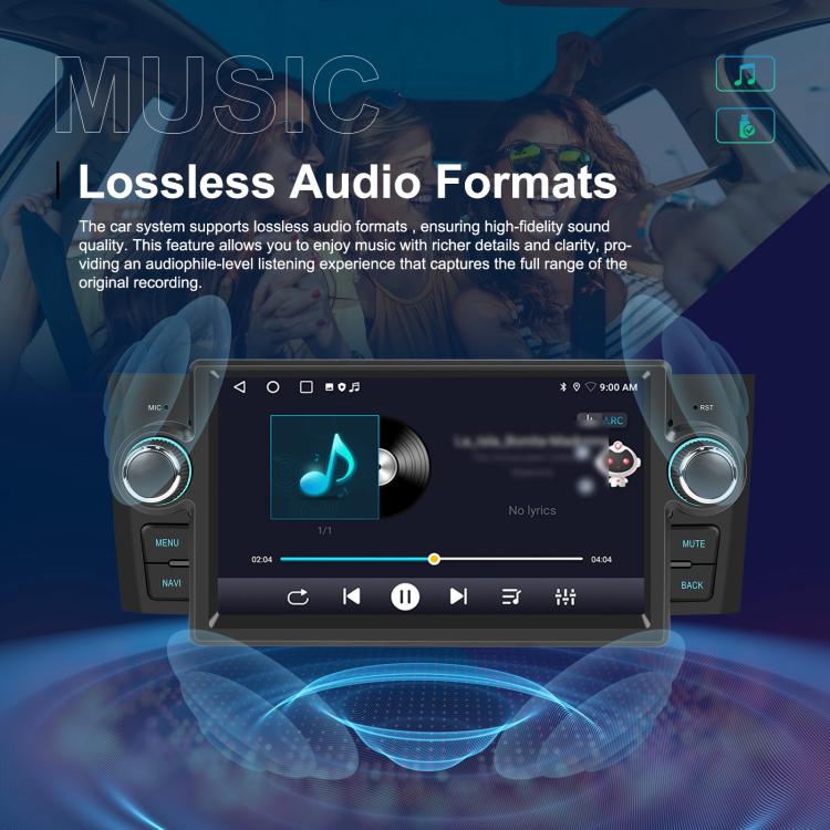 For Fiat Punto 2005-2009 Android 15 7 inch 2G+64G Car Central Control Audio Video Navigation, Specification:Standard+AHD+Microphone - Car MP3 & MP4 & MP5 by buy2fix | Online Shopping UK | buy2fix