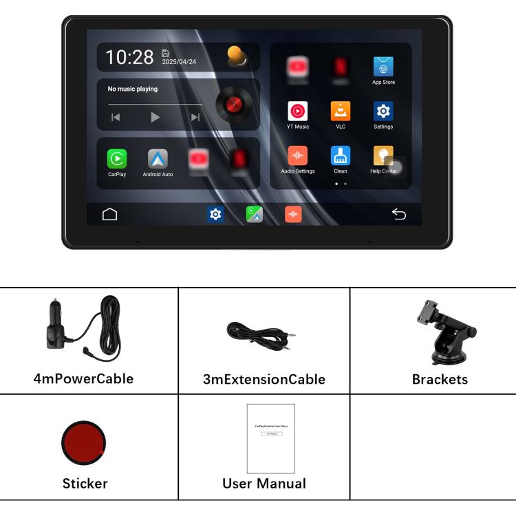 9 inch Android 15 2G+32G Car Reversing Display Monitor Screen Without Rear View Camera WiFi Version(Black) - Car Monitor by buy2fix | Online Shopping UK | buy2fix