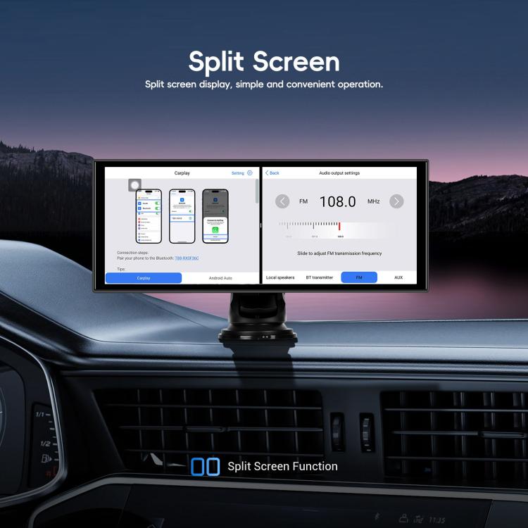 10.1 inch Android 15 2G+32G Car Reversing Display Monitor Screen Without Rear View Camera WiFi Version(Black) - Car Monitor by buy2fix | Online Shopping UK | buy2fix