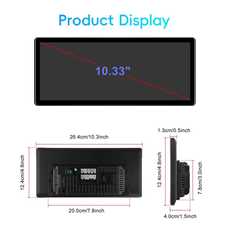 For Audi Q5 2009-2019 Android 15 10.33 inch 2G+64G Car Central Control Audio Video Navigation, Specification:Standard+AHD+Microphone - Car MP3 & MP4 & MP5 by buy2fix | Online Shopping UK | buy2fix