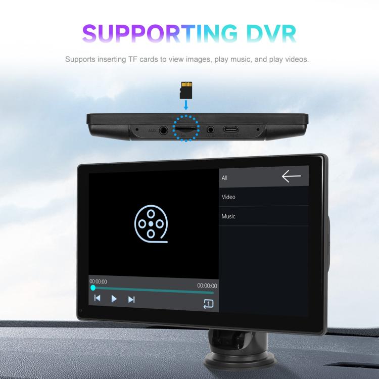 9 inch Car Wireless CarPlay and Android Auto Car HD Navigation Display, Specification:Standard - Car MP3 & MP4 & MP5 by buy2fix | Online Shopping UK | buy2fix