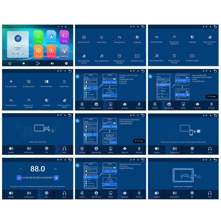 9 inch Car Wireless CarPlay and Android Auto Car HD Navigation Display, Specification:Standard - Car MP3 & MP4 & MP5 by buy2fix | Online Shopping UK | buy2fix
