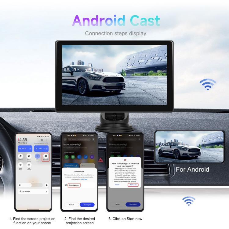 9 inch Car Wireless CarPlay and Android Auto Car HD Navigation Display, Specification:Standard - Car MP3 & MP4 & MP5 by buy2fix | Online Shopping UK | buy2fix