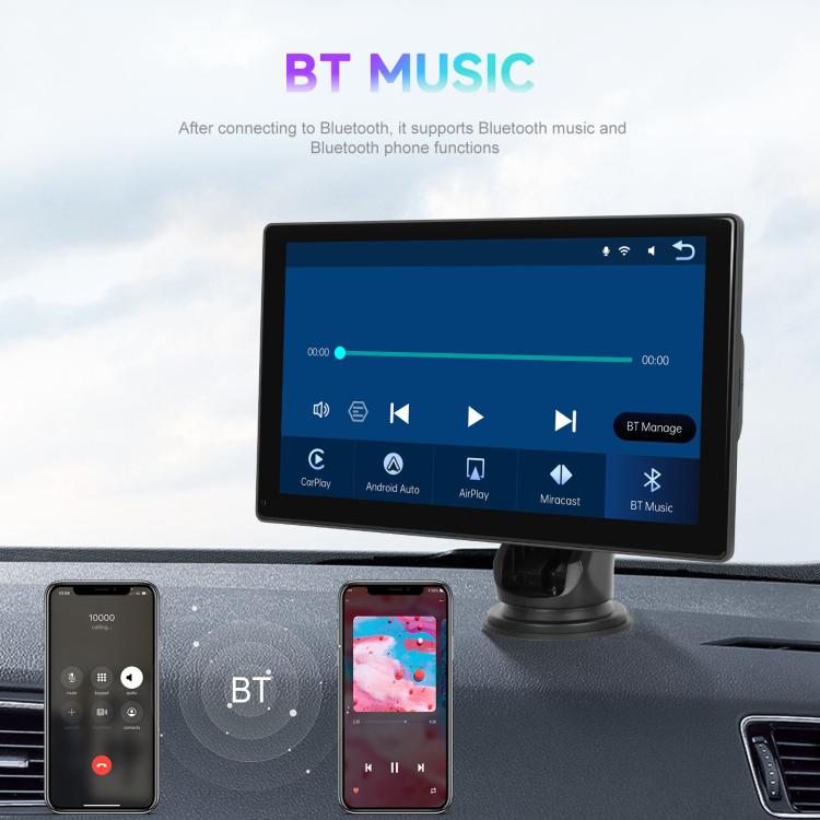 9 inch Car Wireless CarPlay and Android Auto Car HD Navigation Display, Specification:Standard - Car MP3 & MP4 & MP5 by buy2fix | Online Shopping UK | buy2fix