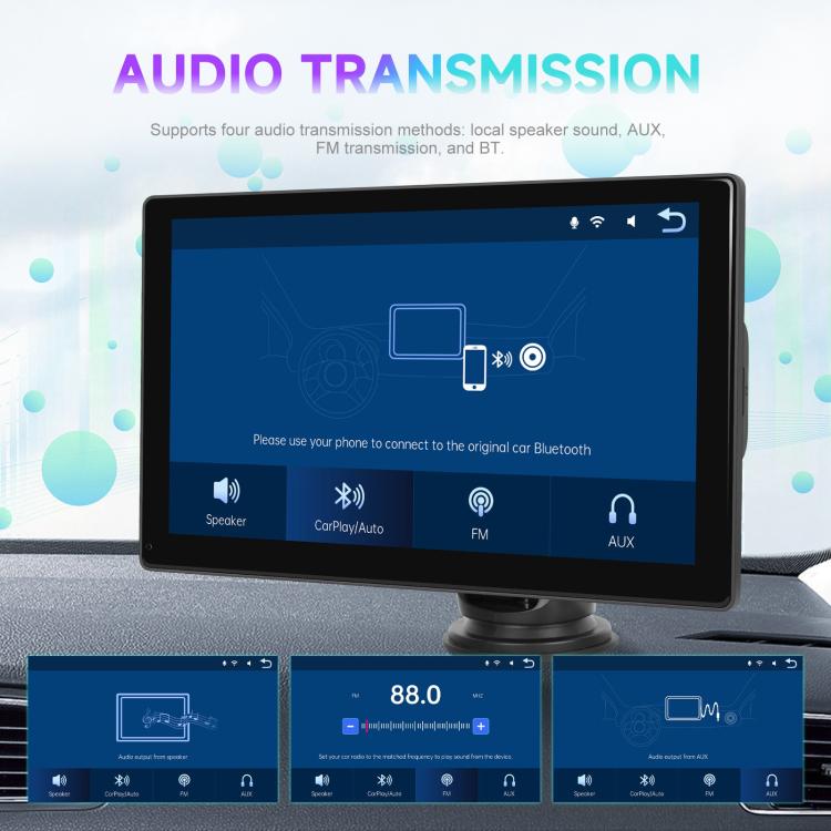 9 inch Car Wireless CarPlay and Android Auto Car HD Navigation Display, Specification:Standard - Car MP3 & MP4 & MP5 by buy2fix | Online Shopping UK | buy2fix