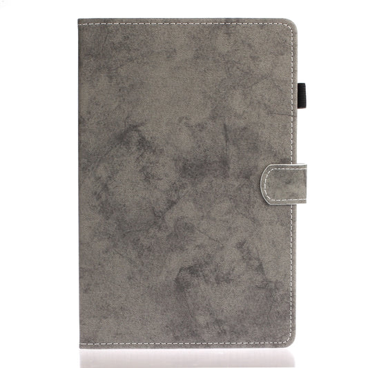 For Samsung Galaxy Tab S8 / Galaxy Tab S7 11.0 T870 Marble Style Cloth Texture Leather Case with Bracket & Card Slot & Pen Slot & Anti Skid Strip(Grey) by buy2fix