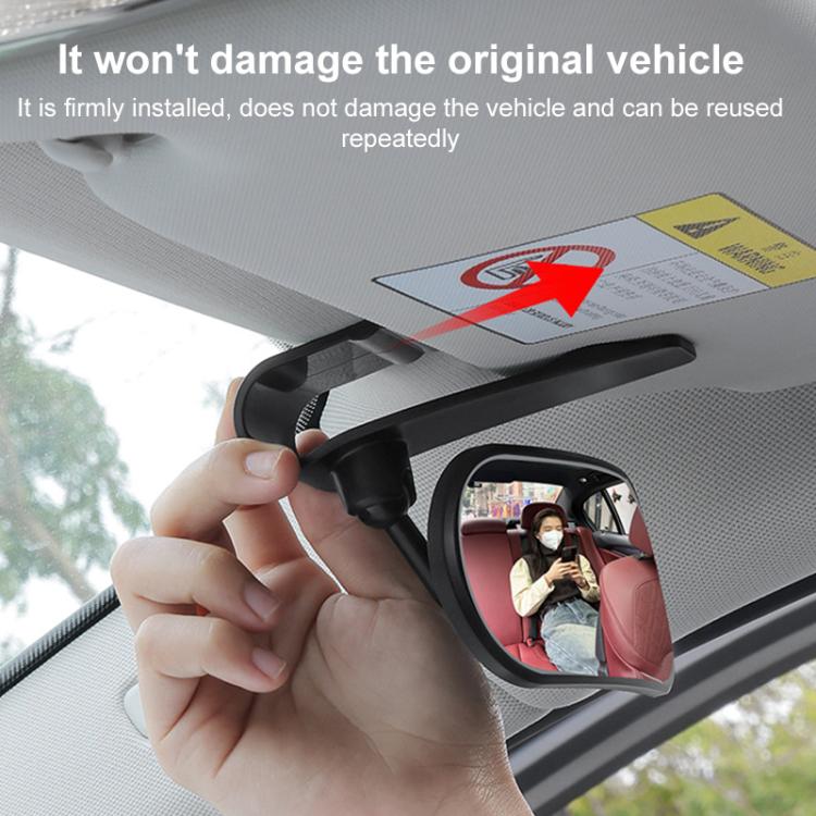 Car Adhesive Type Wide-angle Rearview Auxiliary Mirror(Black) - Convex Mirror & Accessories by buy2fix | Online Shopping UK | buy2fix