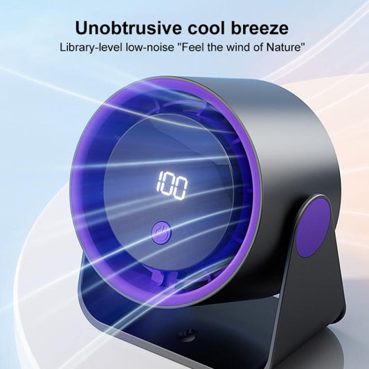 FS-22 Digital Display 100-speed Desktop Air Circulation Electric Fan(Beige) - Electric Fans by buy2fix | Online Shopping UK | buy2fix