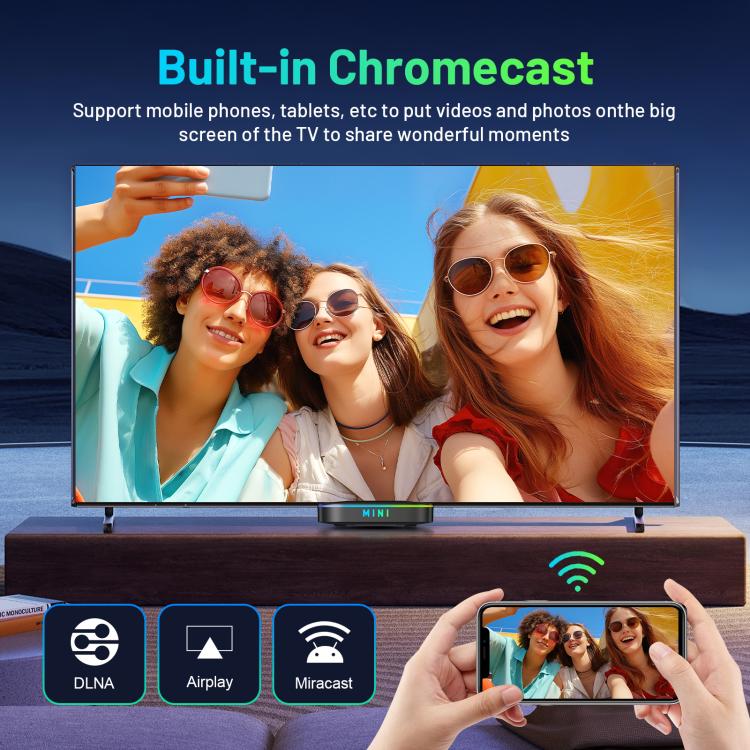 HK1 K8MINI 4K UHD Android 14 Smart TV Box with Remote Control, 2GB+32GB, RK3518 Quad-Core(EU Plug) - Others by buy2fix | Online Shopping UK | buy2fix