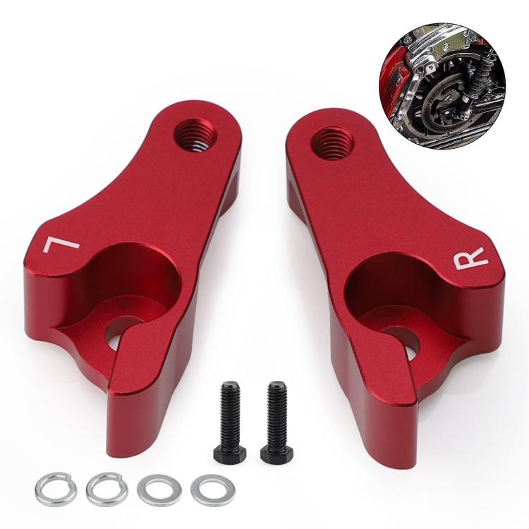 Motorcycle 2 inch Rear Slam Shock Lowering Blocks Kits for Harley 2002-2022(Red) - Engines & Engine Parts by buy2fix | Online Shopping UK | buy2fix