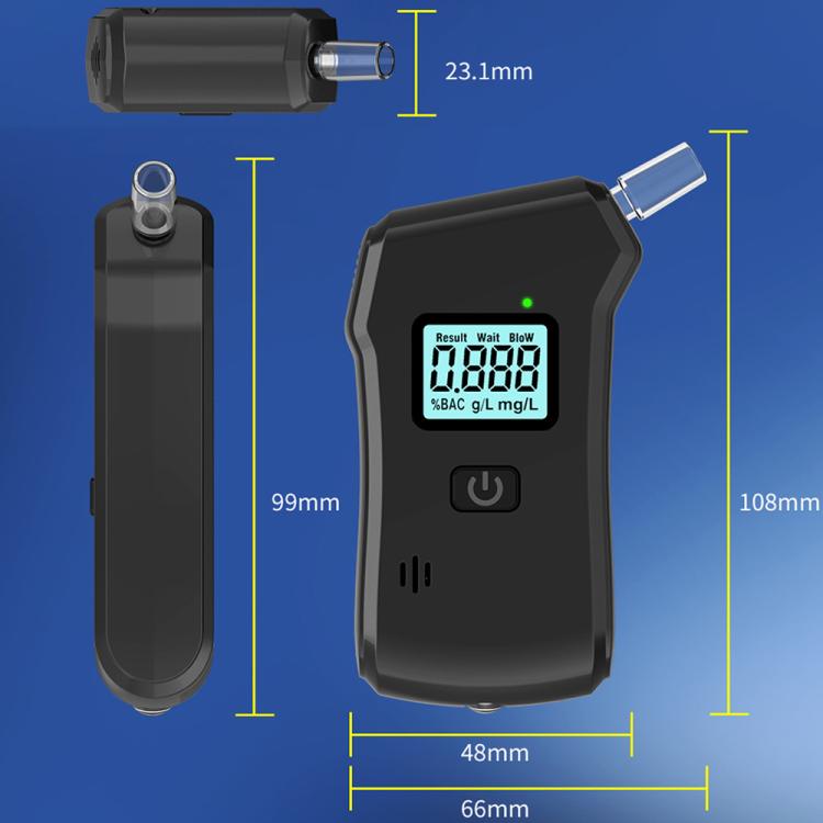 Home Digital Display Blow-type Alcohol Tester Alcohol Detector(Black) - Breath Alcohol Tester by buy2fix | Online Shopping UK | buy2fix