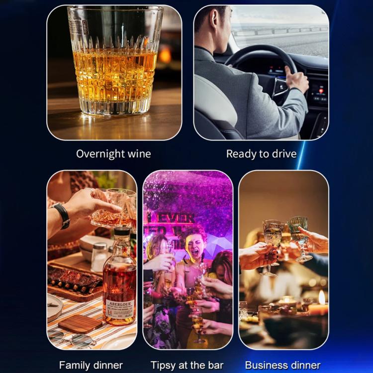 D2000 HD IPS Screen Portable Blow-Type High-Precision Alcohol Content Tester(Black) - Breath Alcohol Tester by buy2fix | Online Shopping UK | buy2fix