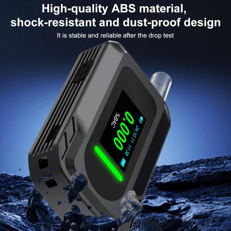 D2000 HD IPS Screen Portable Blow-Type High-Precision Alcohol Content Tester(Black) - Breath Alcohol Tester by buy2fix | Online Shopping UK | buy2fix