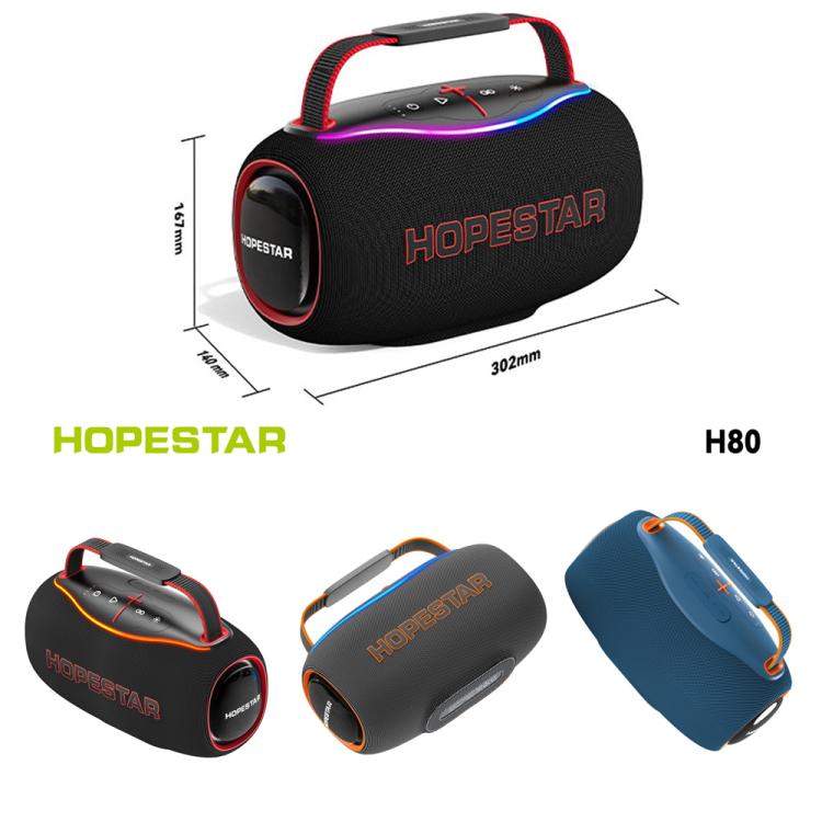 HOPESTAR H80 80W Outdoor Portable Waterproof Bluetooth Speaker(Black) - Waterproof Speaker by HOPESTAR | Online Shopping UK | buy2fix