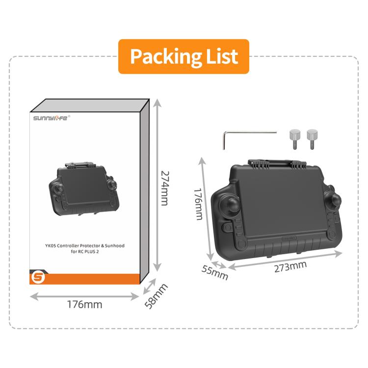 For DJI RC Plus 2 Sunnylife Remote Control Sunshade Protection Cover(Grey) - Holder Series by Sunnylife | Online Shopping UK | buy2fix