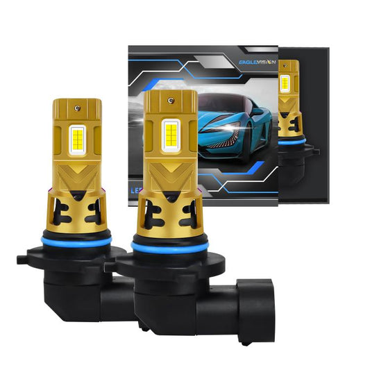 9006 1 Pair 35W 3500LM 6500K Car LED Headlight Bulb(Yellow Purple) - LED Headlamps by buy2fix | Online Shopping UK | buy2fix