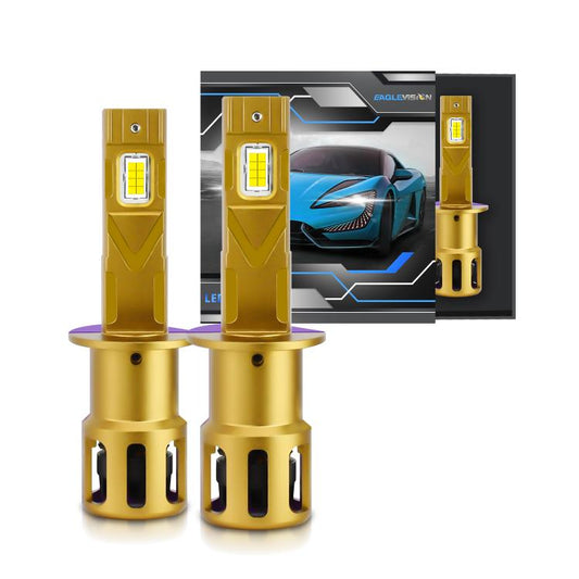 H1 1 Pair 35W 3500LM 6500K Car LED Headlight Bulb(Yellow Purple) - LED Headlamps by buy2fix | Online Shopping UK | buy2fix