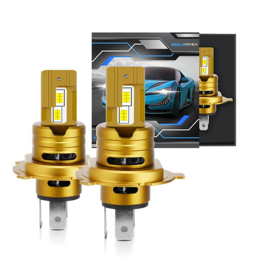 H4 1 Pair 35W 3500LM 6500K Car LED Headlight Bulb(Yellow Purple) - LED Headlamps by buy2fix | Online Shopping UK | buy2fix