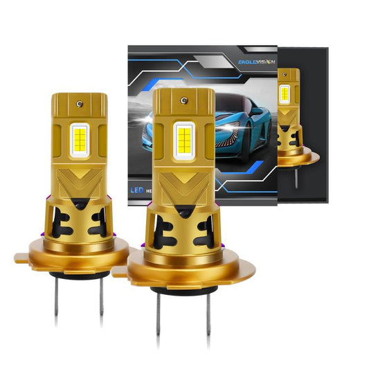 H7 1 Pair 35W 3500LM 6500K Car LED Headlight Bulb(Yellow Purple) - LED Headlamps by buy2fix | Online Shopping UK | buy2fix