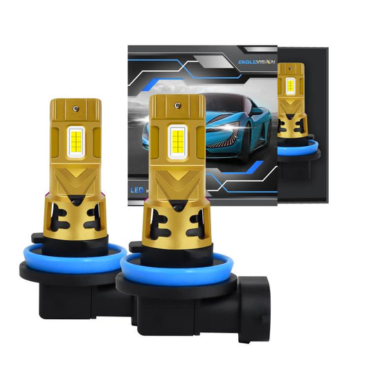 H11 1 Pair 35W 3500LM 6500K Car LED Headlight Bulb(Yellow Purple) - LED Headlamps by buy2fix | Online Shopping UK | buy2fix