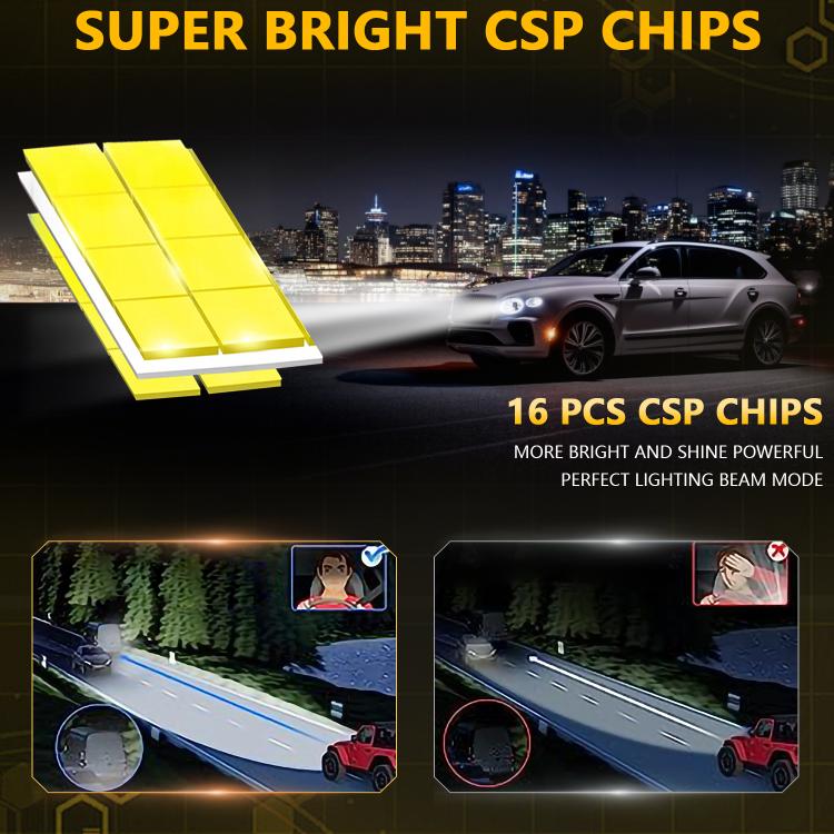 H11 1 Pair 35W 3500LM 6500K Car LED Headlight Bulb(Yellow Purple) - LED Headlamps by buy2fix | Online Shopping UK | buy2fix