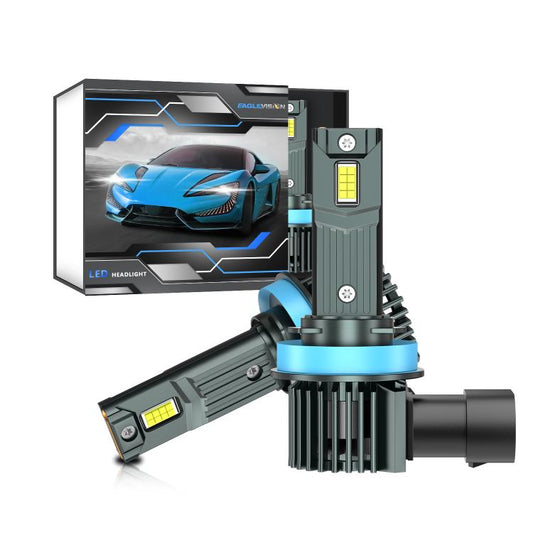 H11 1 Pair 32W 3200LM 6500K Car LED Headlight Bulb with Fan(Gun Metal) - LED Headlamps by buy2fix | Online Shopping UK | buy2fix