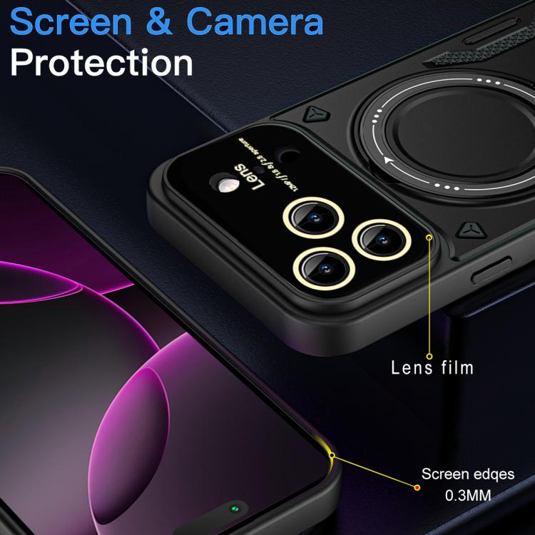 For iPhone 17 Pro Max Large Window MagSafe Holder Phone Case(Blue) - iPhone 17 Pro Max Cases by buy2fix | Online Shopping UK | buy2fix