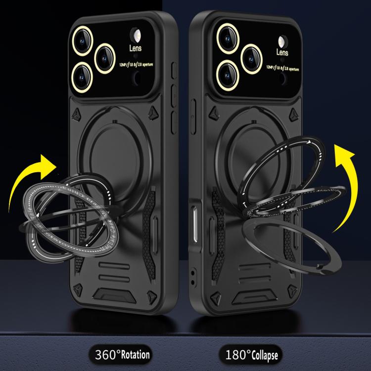 For iPhone 17 Pro Max Large Window MagSafe Holder Phone Case(Rose Gold) - iPhone 17 Pro Max Cases by buy2fix | Online Shopping UK | buy2fix