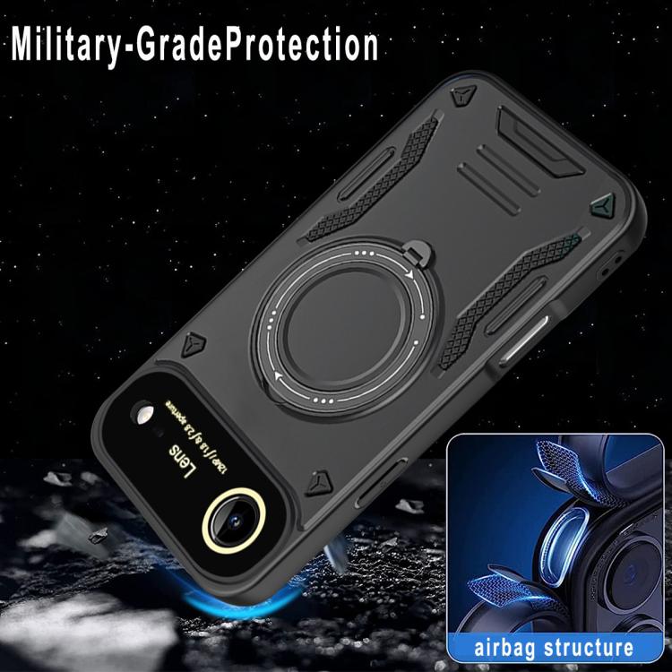 For iPhone Air Large Window MagSafe Holder Phone Case(Black) - iPhone Air Cases by buy2fix | Online Shopping UK | buy2fix