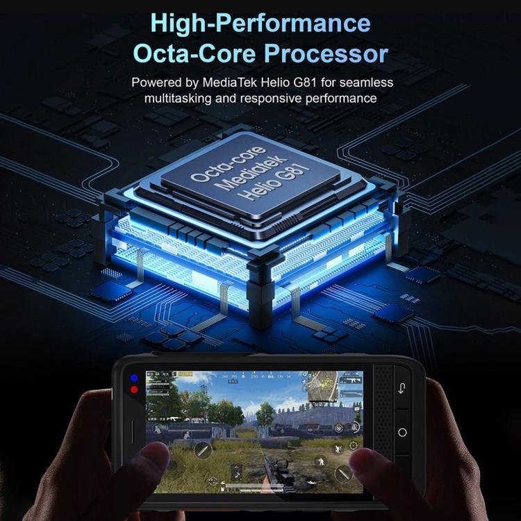 UNIWA F400 PoC Walkie Talkie Rugged Phone, Night Vision, 4GB+64GB, 4.0 inch Android 15 Mediatek Helio G81 Octa Core, Network: 4G, SOS, NFC, Plug:UK Plug(Black) - UNIWA by UNIWA | Online Shopping UK | buy2fix