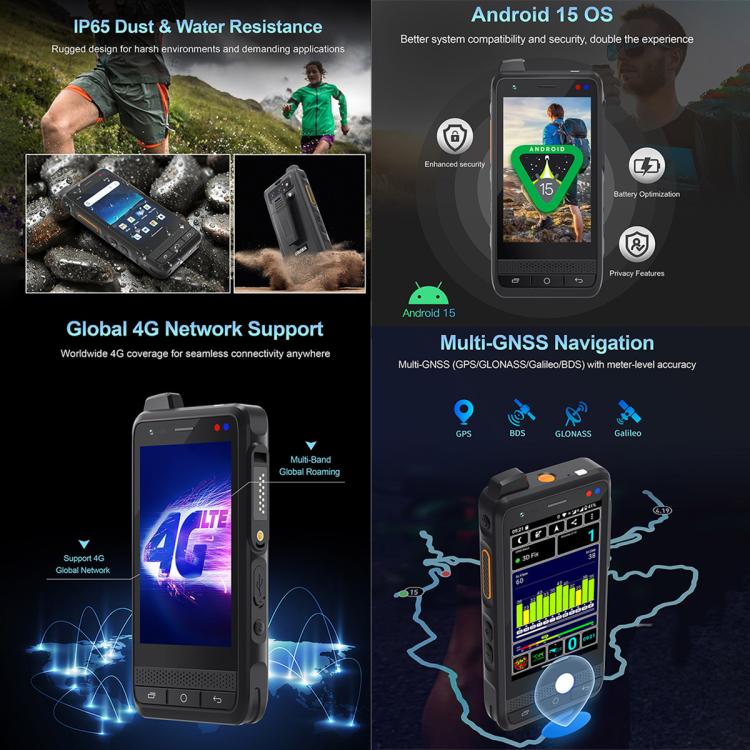 UNIWA F400 PoC Walkie Talkie Rugged Phone, Night Vision, 4GB+64GB, 4.0 inch Android 15 Mediatek Helio G81 Octa Core, Network: 4G, SOS, NFC, Plug:UK Plug(Black) - UNIWA by UNIWA | Online Shopping UK | buy2fix