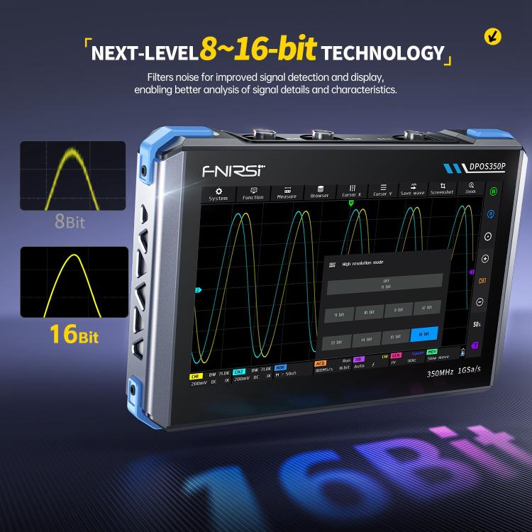 FNIRSI DPOS350P 4 in 1 7 inch IPS HD Touch Screen 350M Tablet Oscilloscope(EU Plug) - Other Tester Tool by FNIRSI | Online Shopping UK | buy2fix