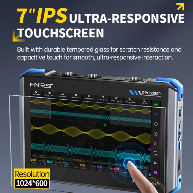 FNIRSI DPOS350P 4 in 1 7 inch IPS HD Touch Screen 350M Tablet Oscilloscope(EU Plug) - Other Tester Tool by FNIRSI | Online Shopping UK | buy2fix