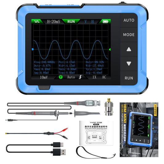 FNIRSI DSO510 Handheld Small Digital Portable Tablet Oscilloscope(Black Blue) - Other Tester Tool by FNIRSI | Online Shopping UK | buy2fix