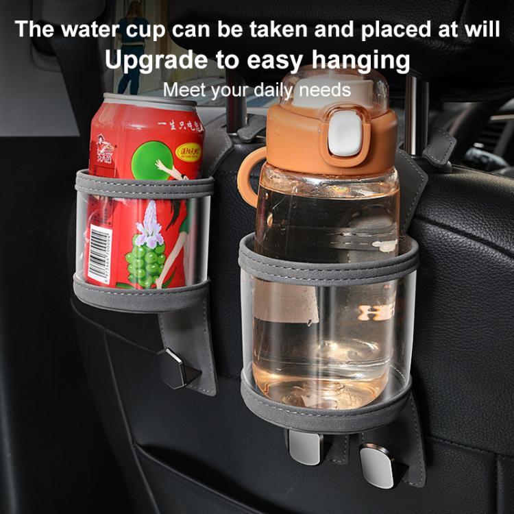 Car Water Cup Holder Seat Back Dual Hanger Hook(Brown) - Auto Fastener & Clips by buy2fix | Online Shopping UK | buy2fix