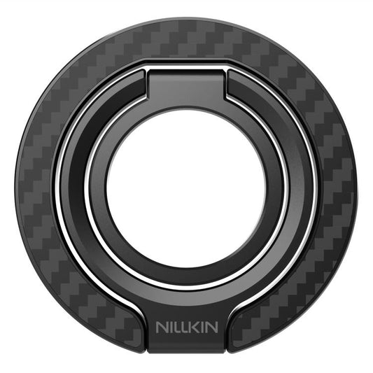 NILLKIN NKL13 FiberSnap 360 Degree Rotating Double-Sided Magnetic Finger Ring Phone Holder(Black) - Ring Holder by NILLKIN | Online Shopping UK | buy2fix