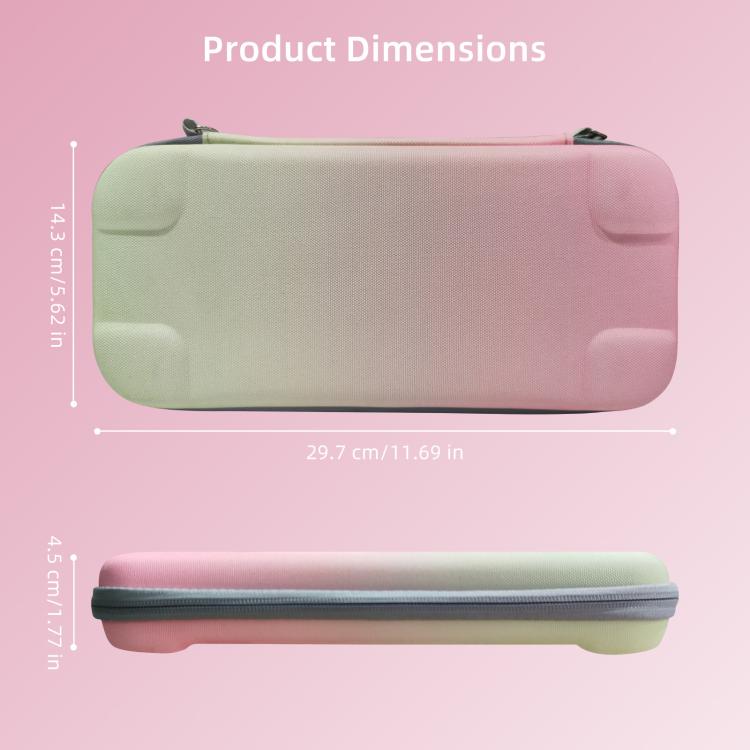 For Nintendo Switch 2 EVA Portable Shockproof Waterproof Portable Game Console Storage Bag(Pink Green) - Bags by buy2fix | Online Shopping UK | buy2fix