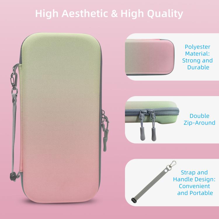 For Nintendo Switch 2 EVA Portable Shockproof Waterproof Portable Game Console Storage Bag(Pink Green) - Bags by buy2fix | Online Shopping UK | buy2fix
