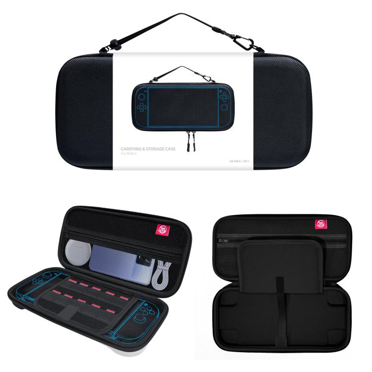 For Nintendo Switch 2 EVA Portable Shockproof Waterproof Portable Game Console Storage Bag(Black) - Bags by buy2fix | Online Shopping UK | buy2fix