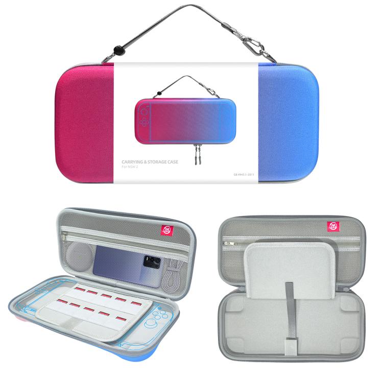 For Nintendo Switch 2 EVA Portable Shockproof Waterproof Portable Game Console Storage Bag(Red Blue) - Bags by buy2fix | Online Shopping UK | buy2fix