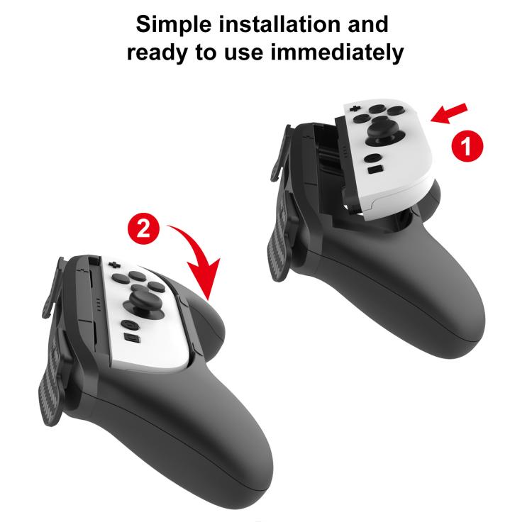 For Nintendo Switch 2 2pcs Game Handle Sports Grip(Black) - Cases by buy2fix | Online Shopping UK | buy2fix